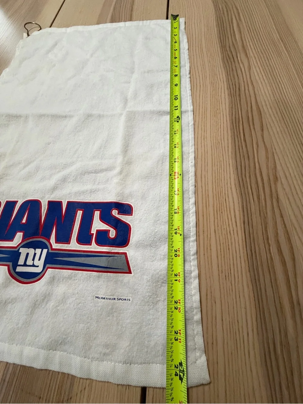 Vintage NOS McArthur Sports New York Giants Golf Towel 24” Bin 1